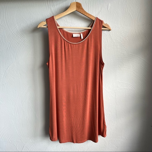 LOGO by Lori Goldstein Orange Tank M - Picture 1 of 6